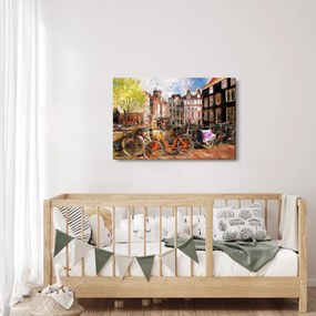 Obraz - Amsterdam, maľba (90x60 cm)