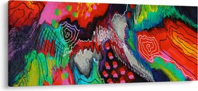 Obraz abstraktné - farby (120x50 cm)