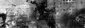 Obraz moderná mediálna maľba v čiernobielom prevedení - 150x50