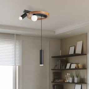 Luster na lanku OTIS 1xG9/5W/230V + 2xE27/15W/230V dub