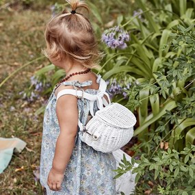 Ratanový košík Minichari biely