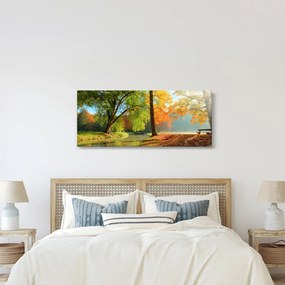 Obraz - Pokojná jesenná krajina (120x50 cm)