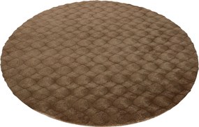 Obsession, Kusový koberec Diamond Cut 800 Taupe kruh, 200x200 (priemer) kruh, hnedá, obývacia izba