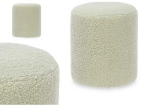 Svetlozelený plyšový taburet SHEEPISH