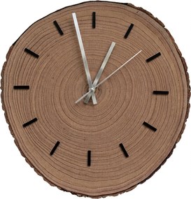 Nástenné hodiny z kmeňu stromu s originálnou kôrou  | KORRO: Amber - 3072 26-29 cm 4815-115591 KOR008