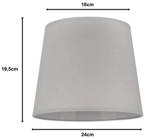 Duolla - Tienidlo k stolnej lampe CLASSIC M E27 pr. 24 cm šedá