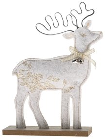 Vianočnádekorácia Sobík so zvončekom, 16 x 22 x 5 cm
