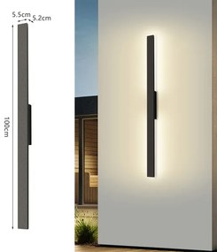 Brilagi - LED vonkajšie nástenné svietidlo LUNA LED/24W/230V 4000K IP65 čierna