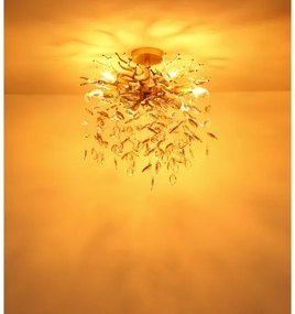 Globo 64138DG - Luster na tyči QUEENA 6xE14/40W/230V zlatá