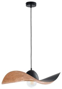 Luster na lanku KAPELLO 1xE27/60W/230V pr. 55 cm čierna/medená