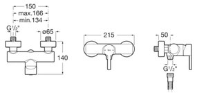 Roca A5A2196C00 - Sprchová batéria NAIA lesklý chróm