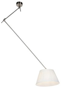Osvetlenie na záves s pleteným tienidlom krémovej farby 35 cm - Blitz