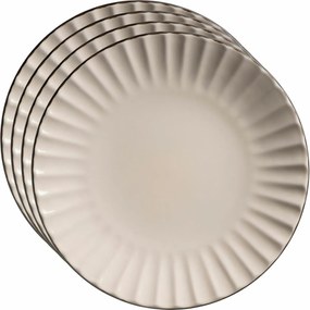 Mäser Súprava dezertných tanierov 4 ks OSITA - 20 cm, krémová