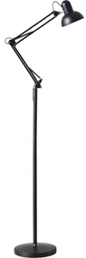 Kobi Flexibilná stojacia lampa AURIQ 1xE27/60W/230V 184 cm čierna KB0462