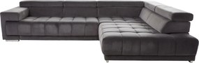 XXXLutz ROHOVÁ SEDAČKA, textil, antracitová Beldomo Speed - Sedačky - 000711005302