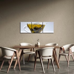 Obraz olivového oleja (s hodinami) (90x30 cm)