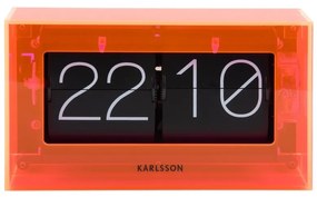 Karlsson 5976OR dizajnové nástenné/stolovépreklápacie hodiny oranžové, 21 cm