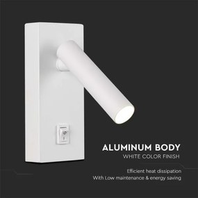 LED Nástenné bodové svietidlo LED/2W/230V 4000K biela