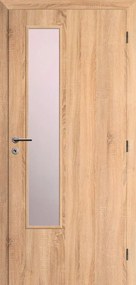 Solodoor Interiérové dvere L2 sklo, 70 P, 750 × 1 985 mm, fólia, pravé, dub Mystic, presklené