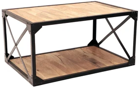 furniture-nabytek.cz - Konferenčný stolík kov drevo mango 90x45x60