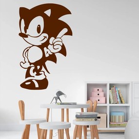 Veselá Stena Samolepka Ježko Sonic Farba: hnědá, Veľkosť: 60 x 37 cm