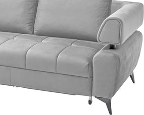 Rohová sedacia súprava Paris, svetlo šedá látka, ľavý roh