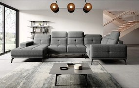 Rohová sedačka v tvare U Nicolette (svetlosivá) (p)