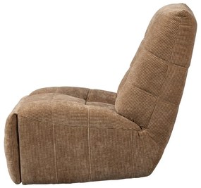 Svetlohnedé polohovacie menčestrové relaxačné kreslo Hein – WOOOD