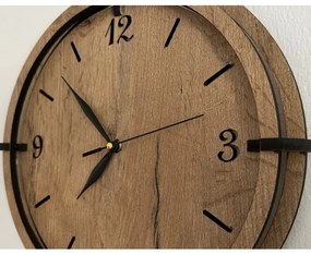 Li-Go 23628/DUB3 - Nástenné hodiny LED/1xAA pr. 32 cm svetlý dub/Kruh