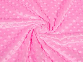 Biante Detské posteľné obliečky do postieľky Minky 3D bodky MKP-012 Sýto ružové Do postieľky 90x140 a 40x60 cm