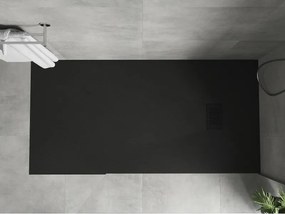 Mexen Hugo, obdĺžniková sprchová vanička SMC 180 x 80 cm, čierna, čierna krytka, 42708018-B