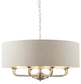 Endon 99152 - Luster na reťazi HIGHCLERE 8xE14/40W/230V šedá/matný chróm