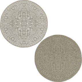 Obojstranný koberec BRUSSELS 205989/10610 béžový / krémový kruh