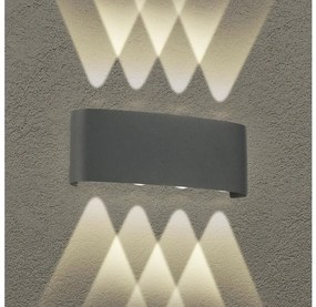 Brilagi - LED vonkajšie nástenné svietidlo FLAREBOX LED/8W/230V antracit IP65