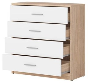 Komoda BRW Nepo Plus 7 (dub sonoma + biela) . Vlastná spoľahlivá doprava až k Vám domov. 1098311