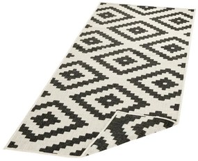 NORTHRUGS - Hanse Home koberce Kusový koberec Twin-Wendeteppiche 103129 schwarz creme – na von aj na doma - 200x290 cm