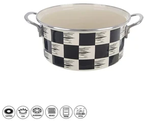 Kastról smalt ŠACHOVNICA Lem 3 l