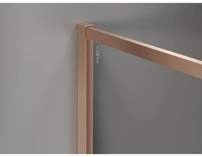 Mexen, Mexen Kioto-XF sprchová stena s rámom 160 x 202 cm, matná 10 mm, brúsená meď - 800-160-104-65-30-X