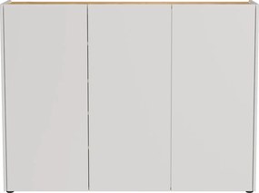 Krémovobiela skrinka v dekore duba 138x105x25 cm Libbiano – Germania