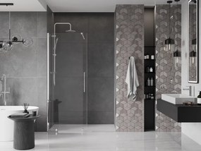 Mexen Velar, posuvné dvere do otvoru 130x200 cm, 8mm číre sklo, chrómový profil, 871-130-000-01-01