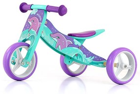 Detské multifunkčné odrážadlo bicykel 2v1 Milly Mally JAKE Dolphin