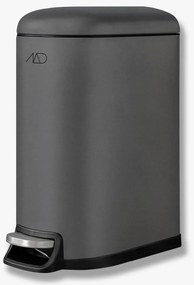 Tmavosivý pedálový kovový odpadkový kôš 10 l Walther – Mette Ditmer Denmark