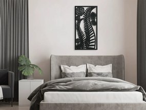 drevko Vyrezávaný obraz Paprade Rozmer obrazu: 44,5 x 22,5 cm, Farba dekorácie: Čierna