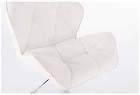 LuxuryForm Stoličky MILANO na čierne podstave s kolieskami - biela