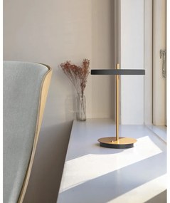 Antracitovosivá LED stolová lampa so stmievačom s kovovým tienidlom (výška 31 cm) Asteria Move – UMAGE