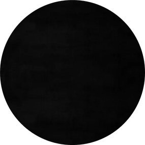 Obsession, Kusový koberec Cha Cha 535 black kruh, 80x80 (priemer) kruh, čierna, obývacia izba