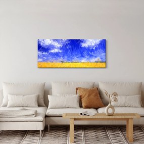 Obraz - Olejomaľba, Zlaté pole (120x50 cm)
