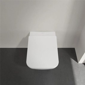 VILLEROY &amp; BOCH Venticello WC sedátko s poklopom SlimSeat Line, s funkciou QuickRelease a Softclosing, biela alpská, 9M80S101