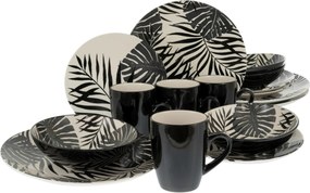 XXXLutz KOMBINOVANÝ SERVIS TROPICANA BLACK 16-dielne Creatable - Online Only bytové doplnky - 007768133901