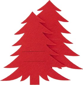 Orion Vrecko na príbory Stromček červená, 18 x 18 cm, súprava 2 ks